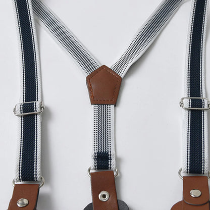 Baby Boys Summer Short Sleeve Lapel Bow Tie Romper with Suspender Shorts Beret Christening Birthday Wedding Party Gentlemen Suit