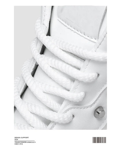 Shoes for Men High Quality Platform Sneaker Fashion High-top Leather Sports Men Shoes Thick-soled Casual Shoes Zapatillas Hombre