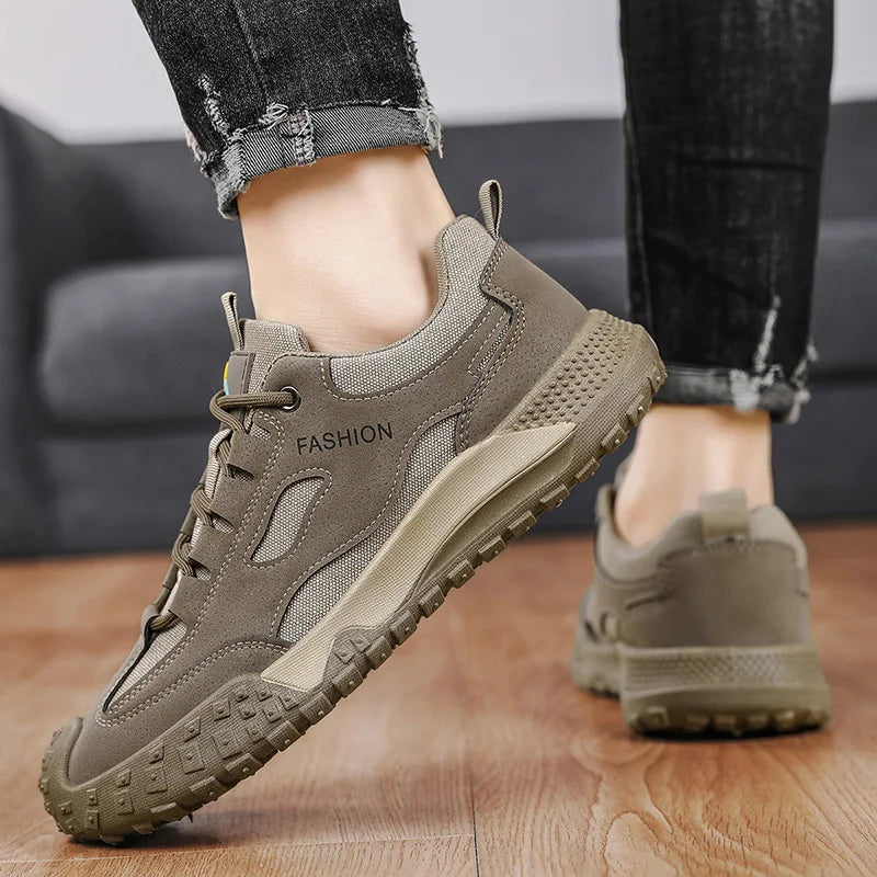 Men's casual sports shoes, soft sole with anti-slip properties, safety shoes for work in the outdoors, outdoor work and leisure