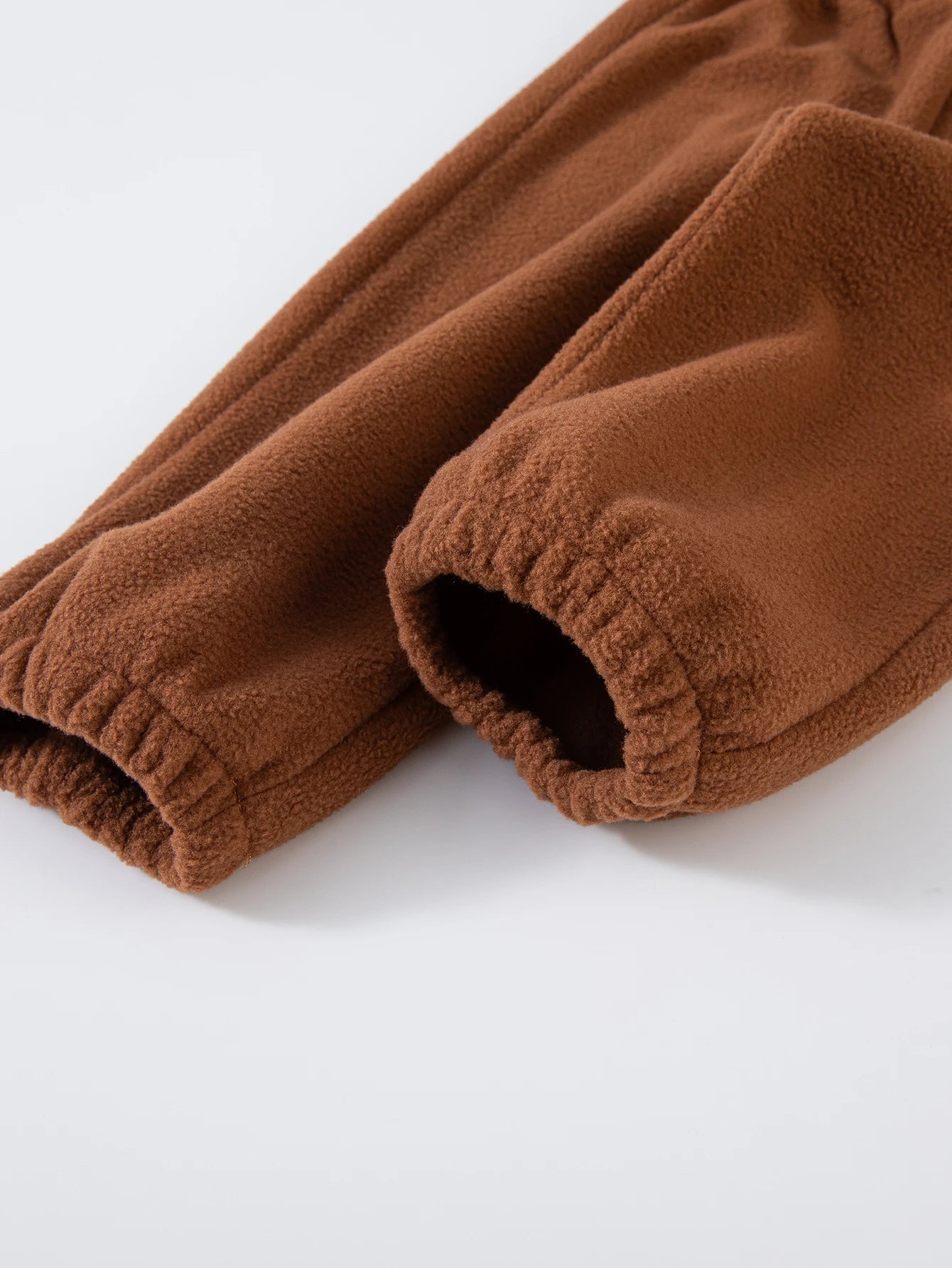 Girls Winter Casual Outfit Solid Color Fleece Thickened Hoodie Pants Clothes Set Half-Zip Children Sweater Sets