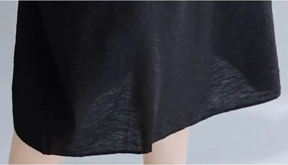 Women Summer Clothing 2025 New Style Literary Splicing Loose Printed Button Splicing Shirt Dress