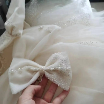 Party Dresses For Girl Flower Princess First Birthday Baby Girls Dress Baptism White Wedding Kids Dresses For Girl Toddler Gowns