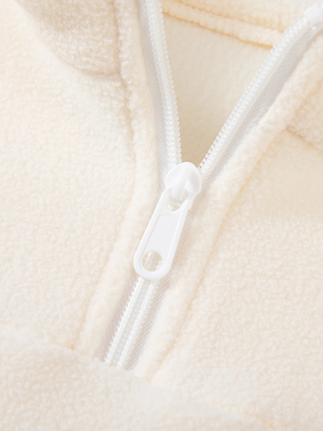 Girls Winter Casual Outfit Solid Color Fleece Thickened Hoodie Pants Clothes Set Half-Zip Children Sweater Sets