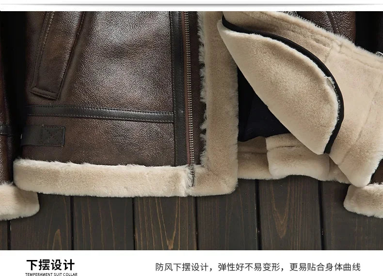 2023 New Winter Jackets for Men Wool Real Fur Coat Men's High-end Thickened Warm Lamb Fur Jacket Male Clothing M-6XL Casaco FCY