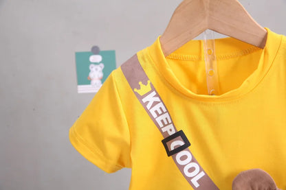 Summer Baby Boys Clothing Sets Cartoon Bear Cotton T-Shirt + Shorts 2Pcs Suits for Baby Kids Tracksuits Infant Casual Outfits