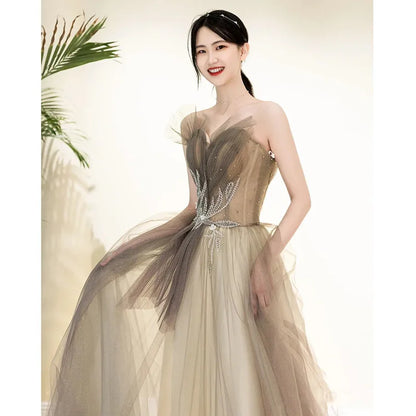 Summer Sexy Evening Dresses Backless Sleeveless Simple Floor-Length Vestidos Formal Sequines Prom Gowns