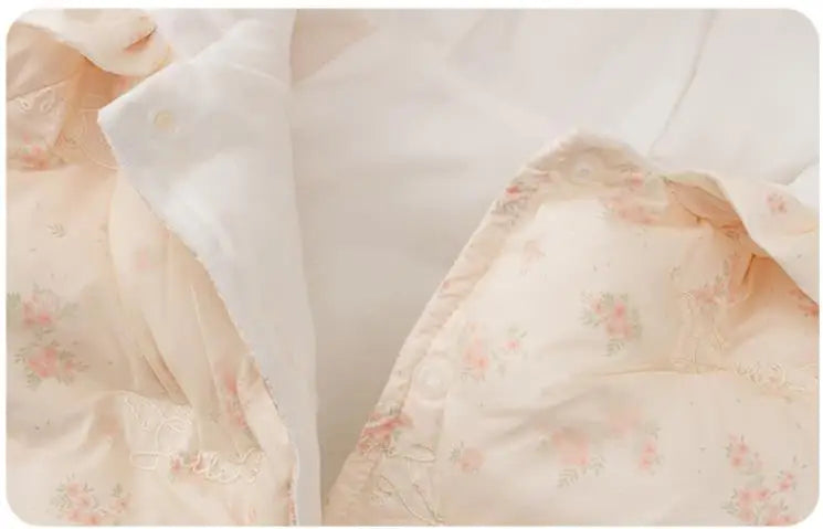 Girls Winter Jacket Clothes Hoodied Outerwear Coats for Baby Children Princess Floral Hooded Clothing Infant Outfits 1-4 Year