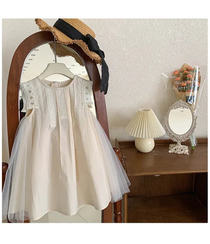 Girls Summer Dress 2025 Korean Toddler Princess Gown Fashionable Kids Dress for Big Girl Trendy Summer Clothes Cute Party Outfit