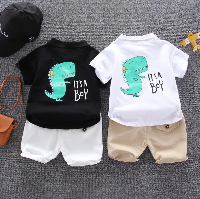 Baby Boy Clothes Summer Children Clothing Polo Shirt Sets Boys Short Toddler Sleeve T-shirt Kids Sports Suit 2pcs Cotton 1-5y (Available)