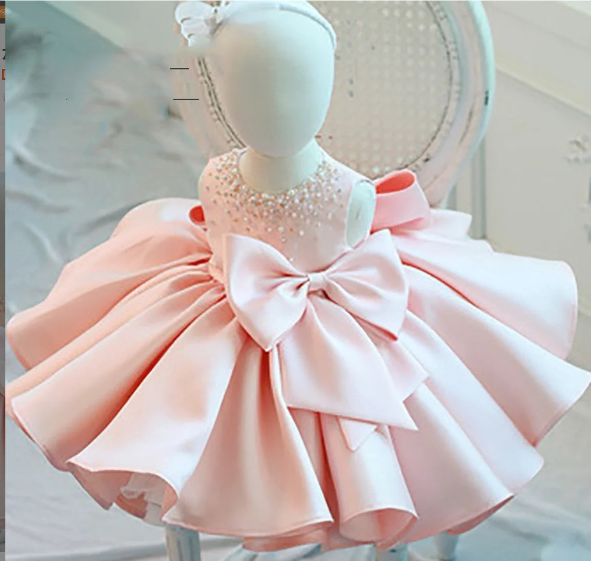 Party Dresses For Girl Flower Princess First Birthday Baby Girls Dress Baptism White Wedding Kids Dresses For Girl Toddler Gowns