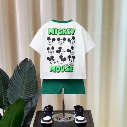 Boys Clothing Set Summer Waffle Short Sleeve Shirts+Shorts 2PCS Set For Kids Girls Sports Suits Toddler Tracksuits Clothes