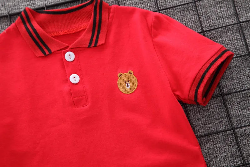 Baby Boy Clothes Summer Children Clothing Polo Shirt Sets Boys Short Toddler Sleeve T-shirt Kids Sports Suit 2pcs Cotton 1-5y (Available)
