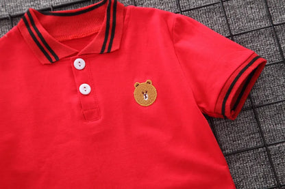 Baby Boy Clothes Summer Children Clothing Polo Shirt Sets Boys Short Toddler Sleeve T-shirt Kids Sports Suit 2pcs Cotton 1-5y (Available)
