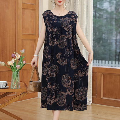 New Fashion Summer Dress For Women Sundress 2025 Casual short sleeve dress Print Female O-Neck Robe Oversize Bohemian dresses