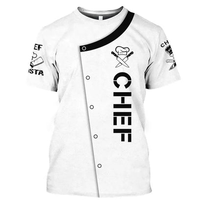 Summer Tide Fashion Chef's Knife Picture Men T-Shirts  Casual 3D Print Tees Hip Hop Personality Round Neck Short Sleeve Tops