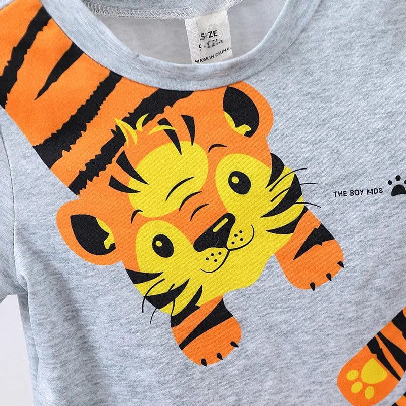 Summer Children Clothes Set Suits Boys Short Sleeve Cartoon T-shirt+Shorts 2 Pieces Set Kids Fashion Tracksuits