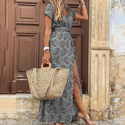 Long Dress for Women 2025 Summer Beach Bohemian Dresses Vestido Casual Robe Female Clothing Y2K Floral Skirt Elegant Maxi Dress