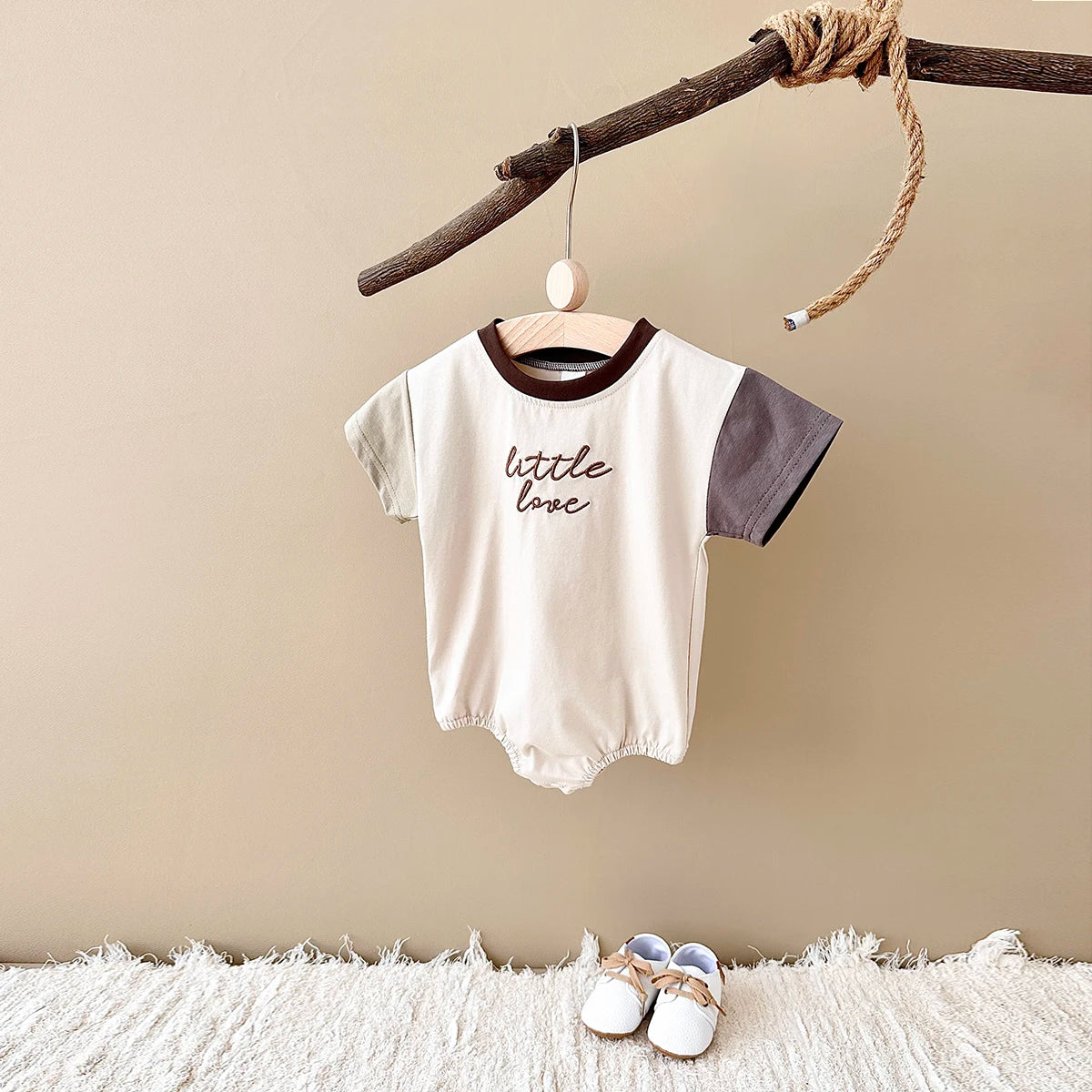 Summer Baby Boys Clothes Bodysuit Newborn Girl Romper Casual Letter Embroidery Button Jumpsuit Short Sleeve Infant Clothes