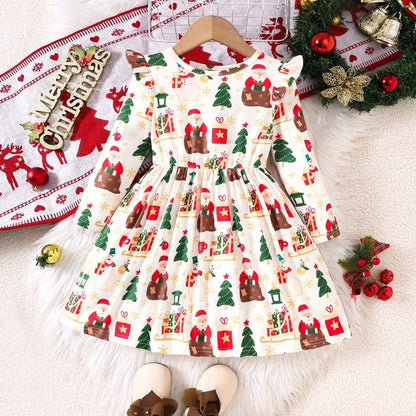 2025 Baby Girls Dress Winter Outfits Children Clothing Kids Girls Dresses For Christmas Party Outdoor For 2 3 4 5 6 7 Years