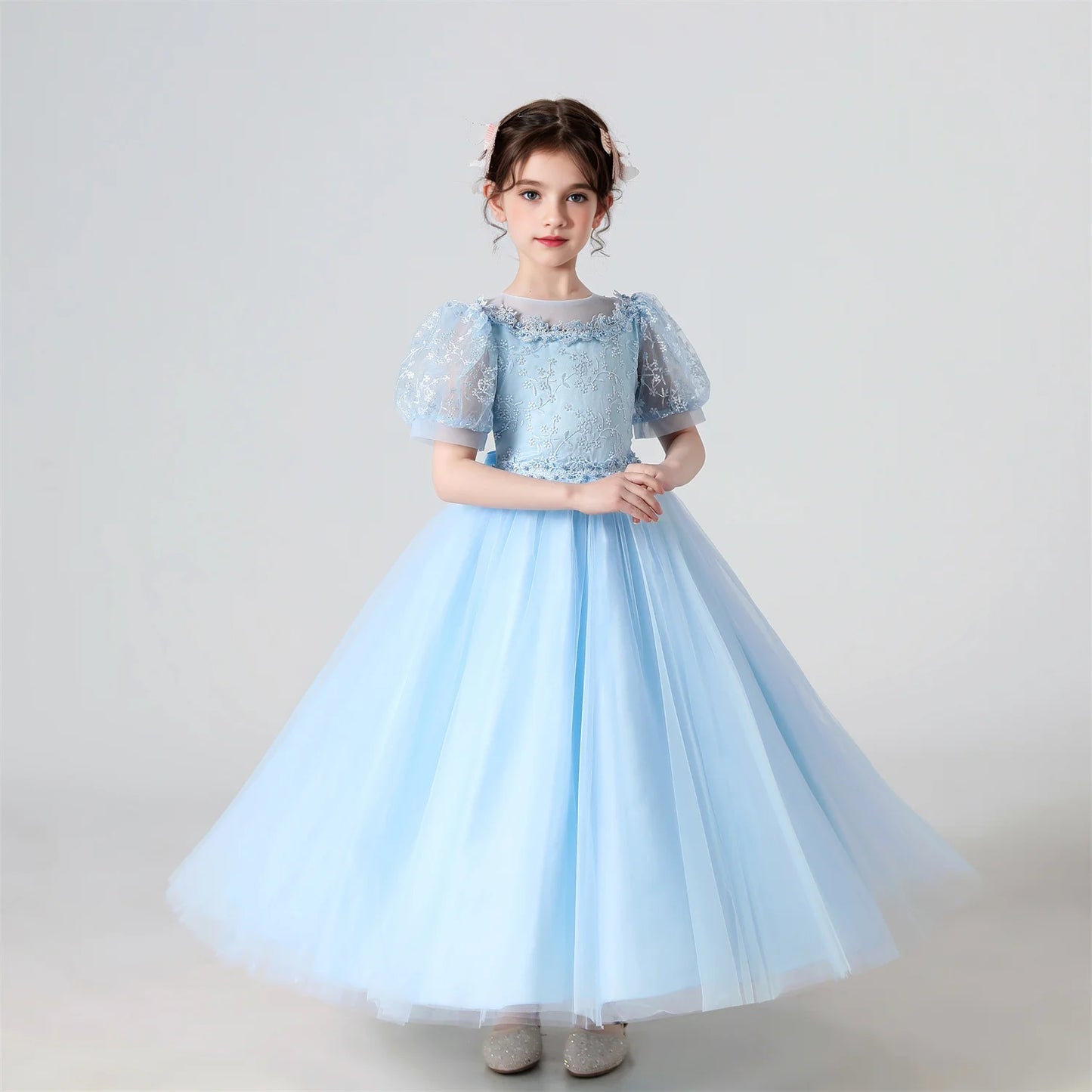 Baby Girls Party Dresses Elegant Kids Wedding Prom Gown Flower Girl Children Birthday Ceremony Princess Dress For Girl Clothes