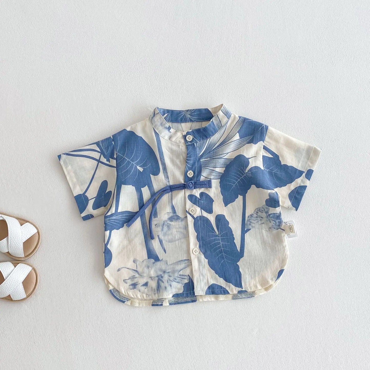 Boys' Fashion Summer Dress 2025 New Summer Children's Western Style Korean Edition Painting Shirt Baby Solid Color Casual Pants