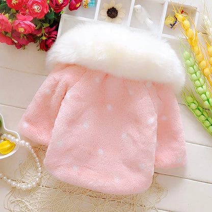 Winter New Girls' Thick Warm Cloak Coat Children's Clothing Baby Kids Cardigan Cotton Jacket Baby Girl Winter Clothes