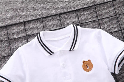 Baby Boy Clothes Summer Children Clothing Polo Shirt Sets Boys Short Toddler Sleeve T-shirt Kids Sports Suit 2pcs Cotton 1-5y (Available)
