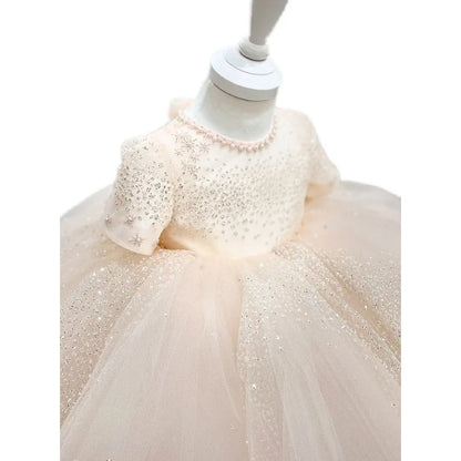 Party Dresses For Girl Flower Princess First Birthday Baby Girls Dress Baptism White Wedding Kids Dresses For Girl Toddler Gowns