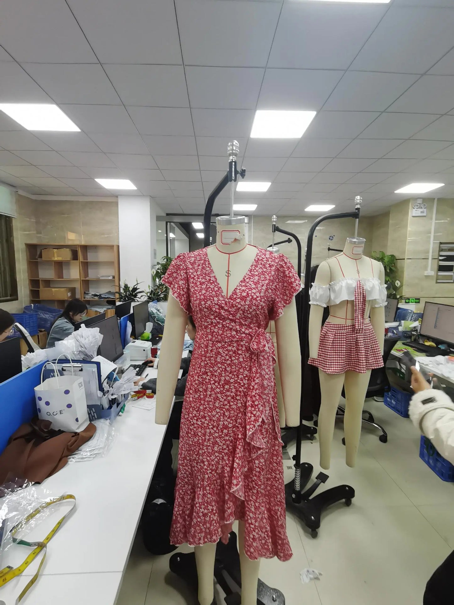 Women's Summer Flower Print Ruffle Dress Fashion 2025 Elegant Short Sleeve Wrap V Neck Tie Side Dresses