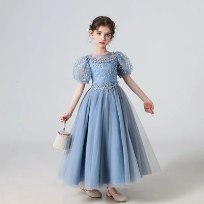 Baby Girls Party Dresses Elegant Kids Wedding Prom Gown Flower Girl Children Birthday Ceremony Princess Dress For Girl Clothes