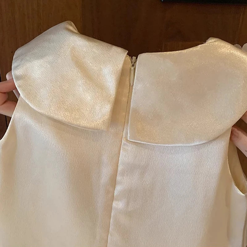 Baby Girls Dress for Birthday Party Wedding Lace Big Bow Dresses Infant Girl 1st Birthday Baby Set Princess Beige Baptism Dress