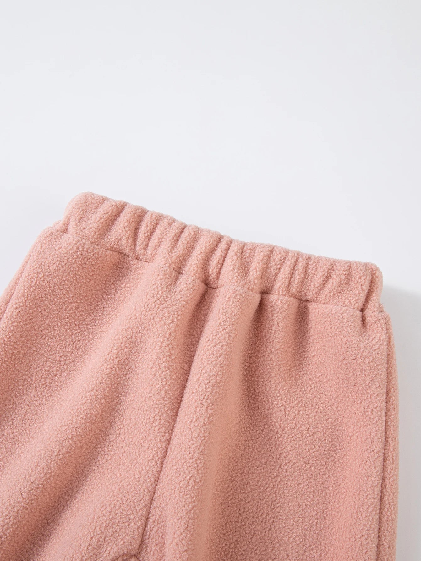 Girls Winter Casual Outfit Solid Color Fleece Thickened Hoodie Pants Clothes Set Half-Zip Children Sweater Sets