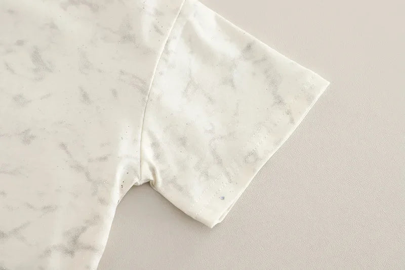 Boys' summer outfit set, baby's summer short sleeved two-piece set, children's Korean cartoon children's clothing, shorts