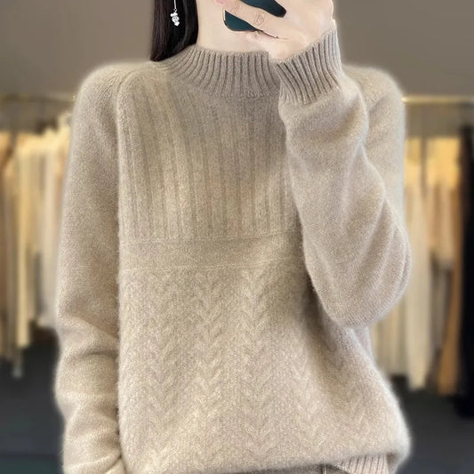 Winter Clothes Woman Top Round Neck Soft Warm Pullover Women's Sweater New Autumn Long Sleeve Knitwear Pull Female Clothing