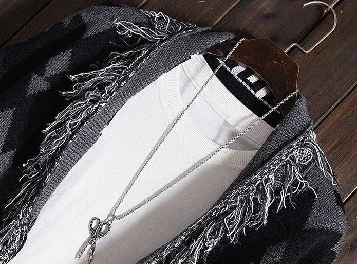 Knit Sweater Male Black Graphic Jacket Men's Clothing Coat No Hoodie Cardigan Tassel Sale V Order Designer Luxury Jumpers Casual