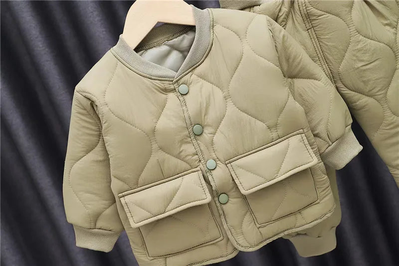 New Autumn Winter Fashion Baby Boys Clothes Children Girl Solid Casual Cotton Coat Toddler Costume Infant Jacket Kids Sportswear
