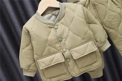 New Autumn Winter Fashion Baby Boys Clothes Children Girl Solid Casual Cotton Coat Toddler Costume Infant Jacket Kids Sportswear