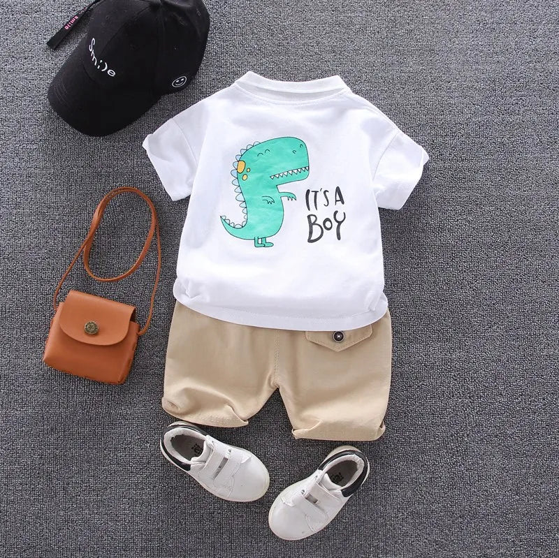 Baby Boy Clothes Summer Children Clothing Polo Shirt Sets Boys Short Toddler Sleeve T-shirt Kids Sports Suit 2pcs Cotton 1-5y (Available)