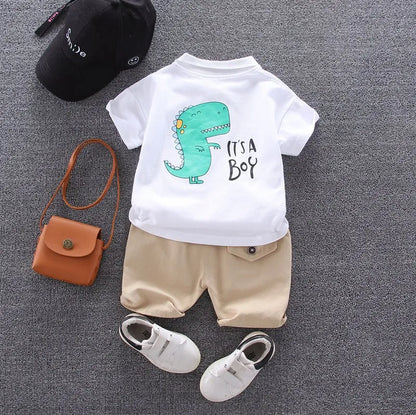 Baby Boy Clothes Summer Children Clothing Polo Shirt Sets Boys Short Toddler Sleeve T-shirt Kids Sports Suit 2pcs Cotton 1-5y (Available)