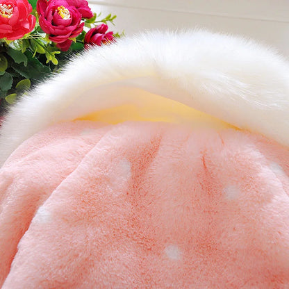 Winter New Girls' Thick Warm Cloak Coat Children's Clothing Baby Kids Cardigan Cotton Jacket Baby Girl Winter Clothes