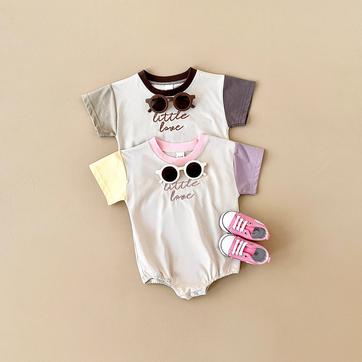 Summer Baby Boys Clothes Bodysuit Newborn Girl Romper Casual Letter Embroidery Button Jumpsuit Short Sleeve Infant Clothes