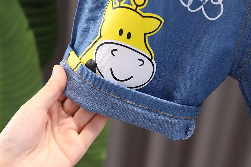 Summer Children Boys Clothing Kids Cartoon T-Shirt Shorts 2Pcs/Set Toddler Leisure Sport Suits Baby Cotton Tracksuits 0-5 Years