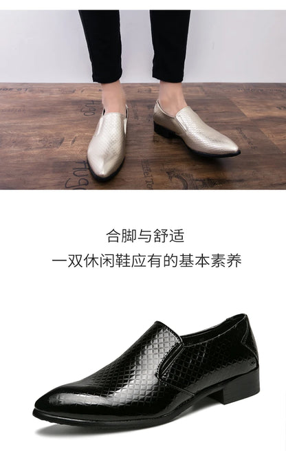 Shoes for men shoes leather shoes business dress shoes all-match casual shock-absorbing wear-resistant footwear large size