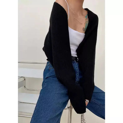 Sweater Women 2025 Fashion Autumn temperament knitted cardigan shawl small camisole strap loose thin Cardigan Women XMM2315
