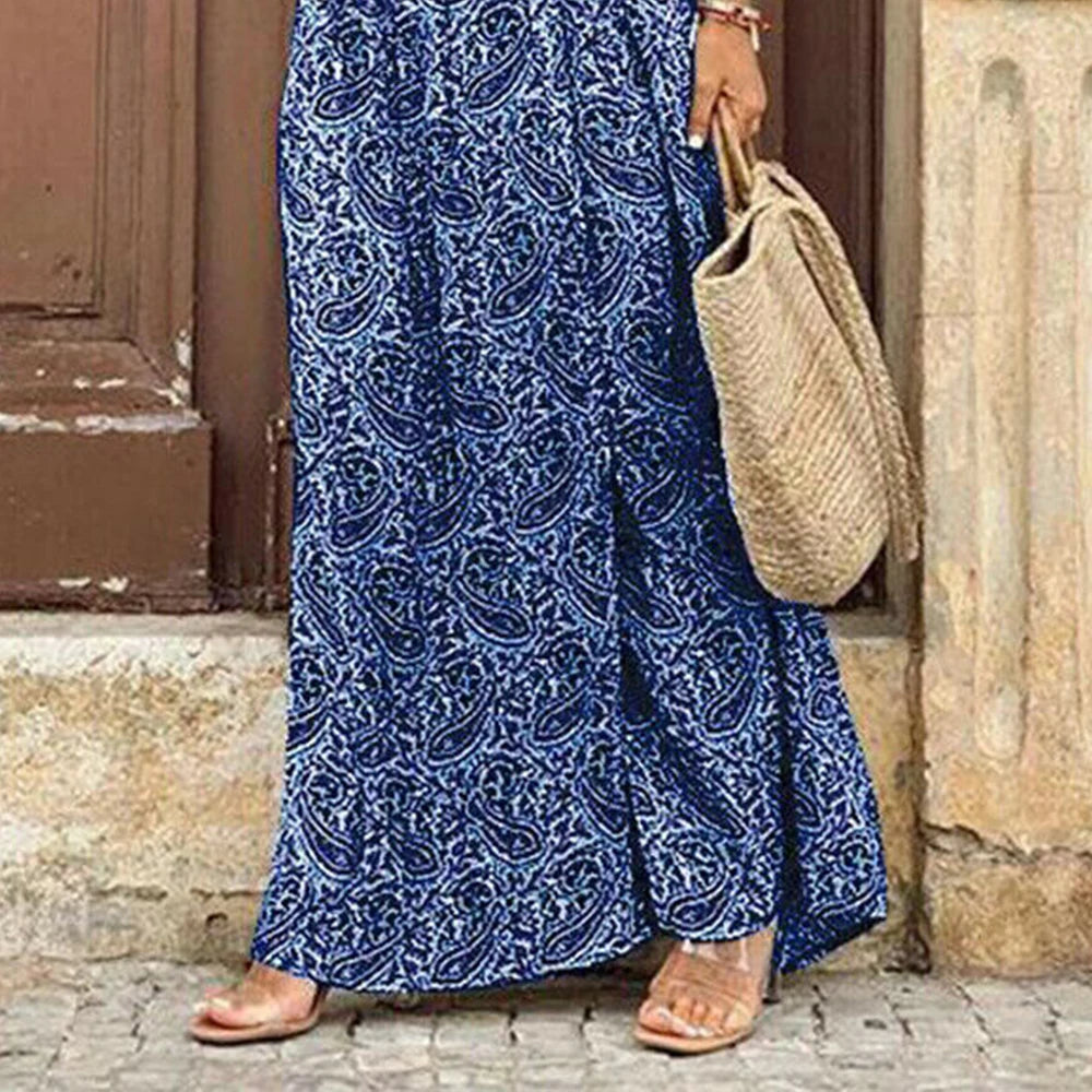 Long Dress for Women 2025 Summer Beach Bohemian Dresses Vestido Casual Robe Female Clothing Y2K Floral Skirt Elegant Maxi Dress