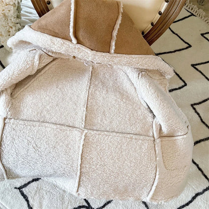 Boys Coat Cotton Jacket Windbreak Outerwear 2024 Brown Winter Autumn Thicken Warm Skiing Christmas Gift Children's Clothing