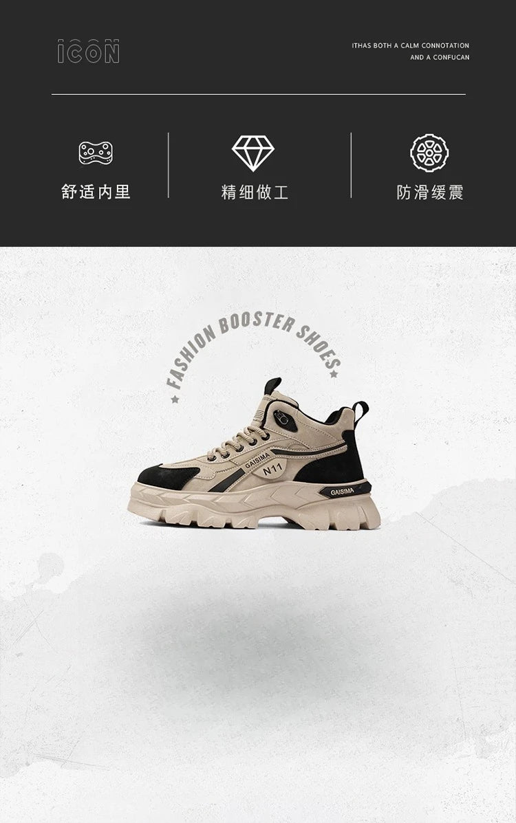 Men's Work Shoes 2025 New Breathable Slip-On Anti-Slip Wear-Resistant Casual Sports Shoes Thick Bottom Labor Protection