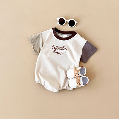 Summer Baby Boys Clothes Bodysuit Newborn Girl Romper Casual Letter Embroidery Button Jumpsuit Short Sleeve Infant Clothes