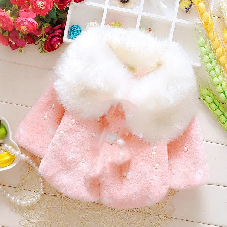 Winter New Girls' Thick Warm Cloak Coat Children's Clothing Baby Kids Cardigan Cotton Jacket Baby Girl Winter Clothes
