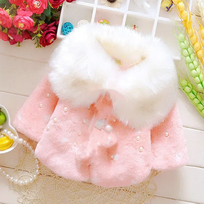 Winter New Girls' Thick Warm Cloak Coat Children's Clothing Baby Kids Cardigan Cotton Jacket Baby Girl Winter Clothes